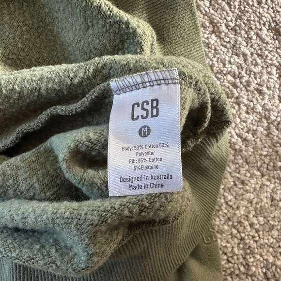 Women’s Crop Shop Boutique Oversized Collar Sweatshirt in Clover - Picture 7 of 7